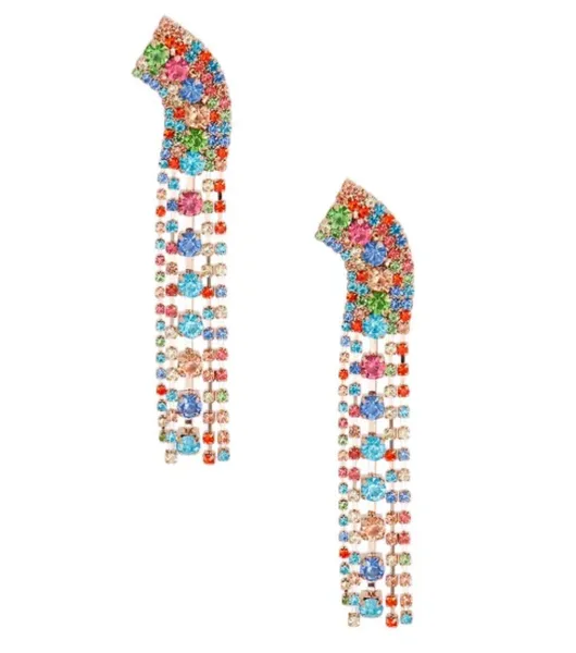 Multi Color Waterfall Earrings