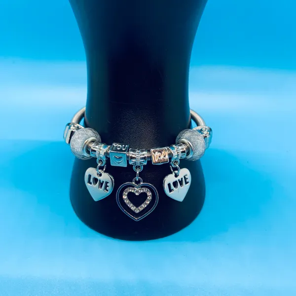 Love Charm Stretch Bracelet