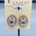 Emerald Cut Clip On Earrings