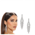 Rhinestone Fringe Earrings