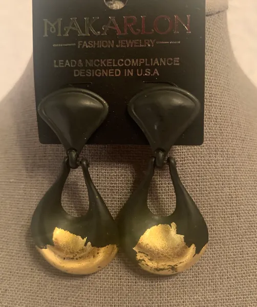 Black and Gold Earrings
