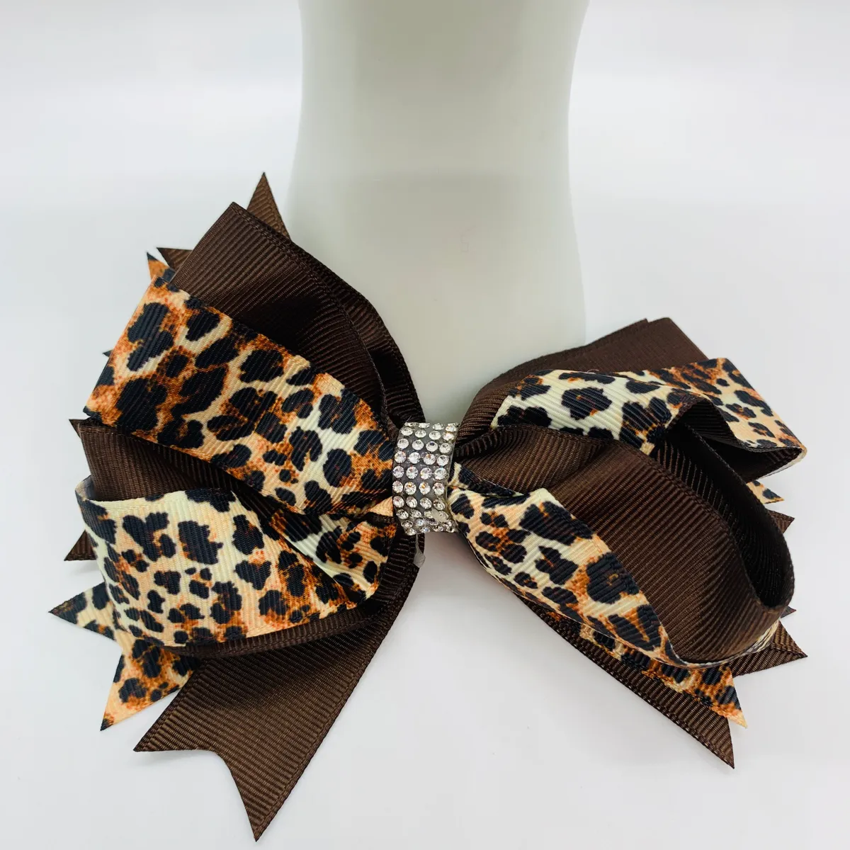 Leopard Hair Bows