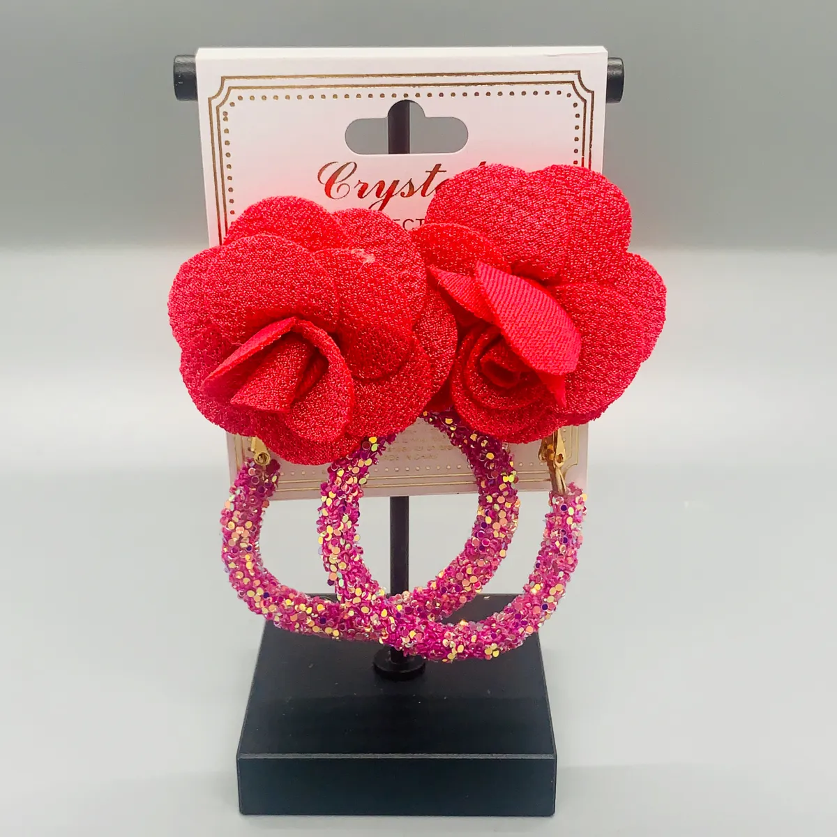 Flower Stud Sequin Earrings