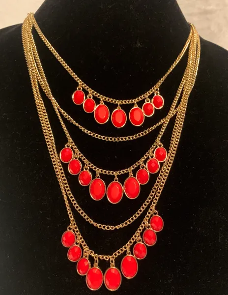 Black and Gold Three Layer Necklace