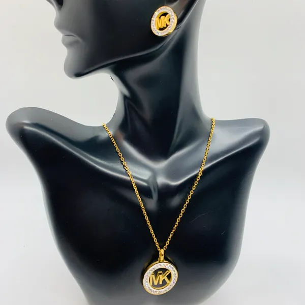 Gold MK Necklace Set