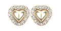 Pearl Heart Studs