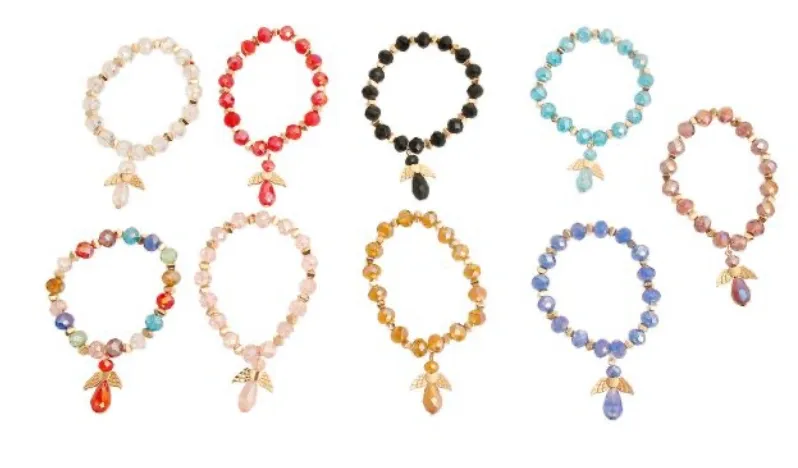 Angel Charm Bead Bracelet