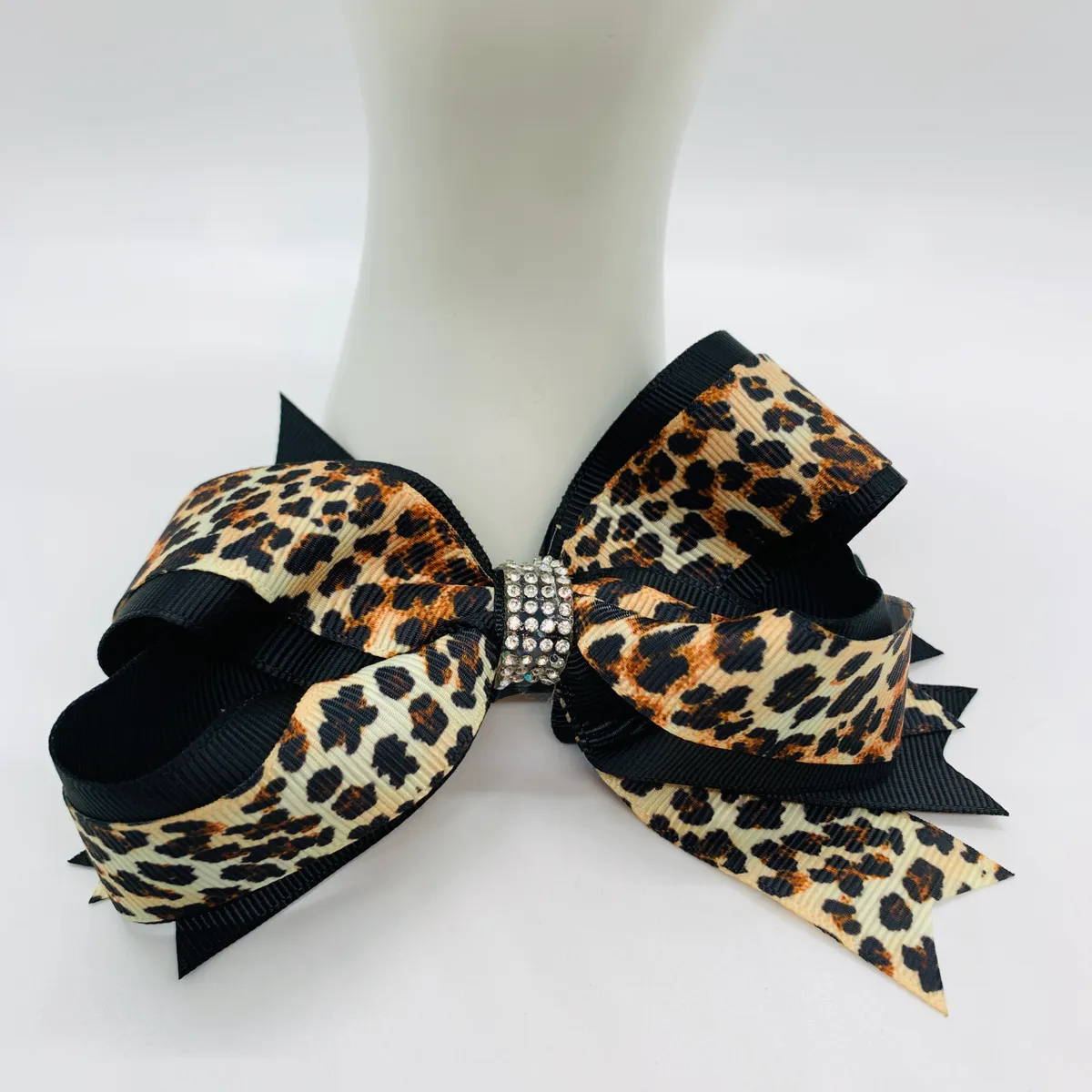 Leopard Hair Bows