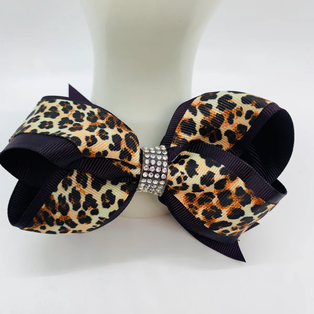 Leopard Hair Bows