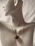 Pave Rhinestone Football & Basketball Necklace