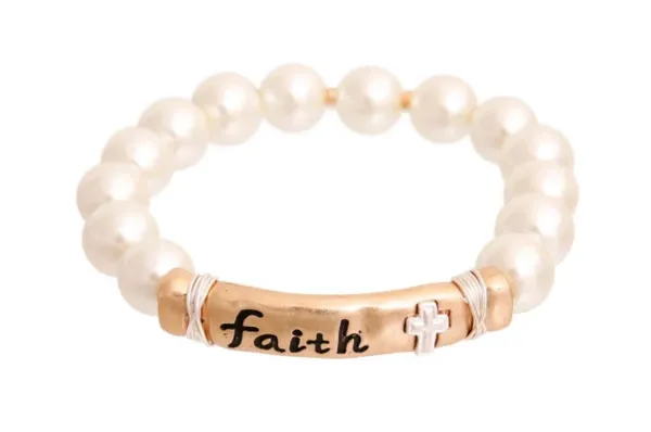 Inspirational Pearl Bracelet