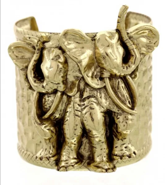 Elephant Metal Cuff Bracelet