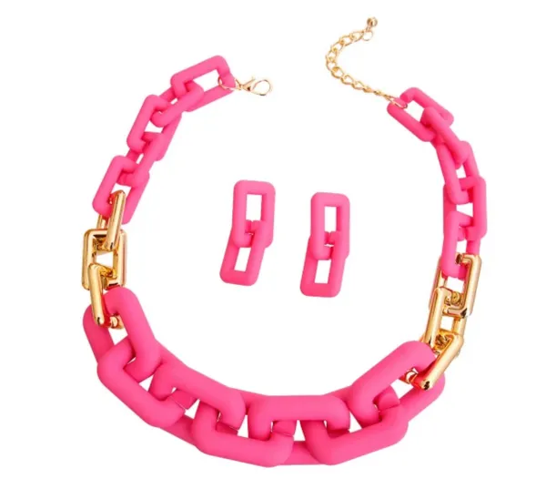 Rectangle Link Chain Necklace