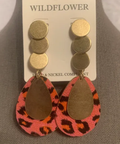 Pink Leopard Earrings